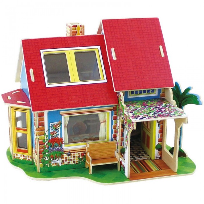 Dream Villa - Casuta din lemn cu mobilier de bucatarie